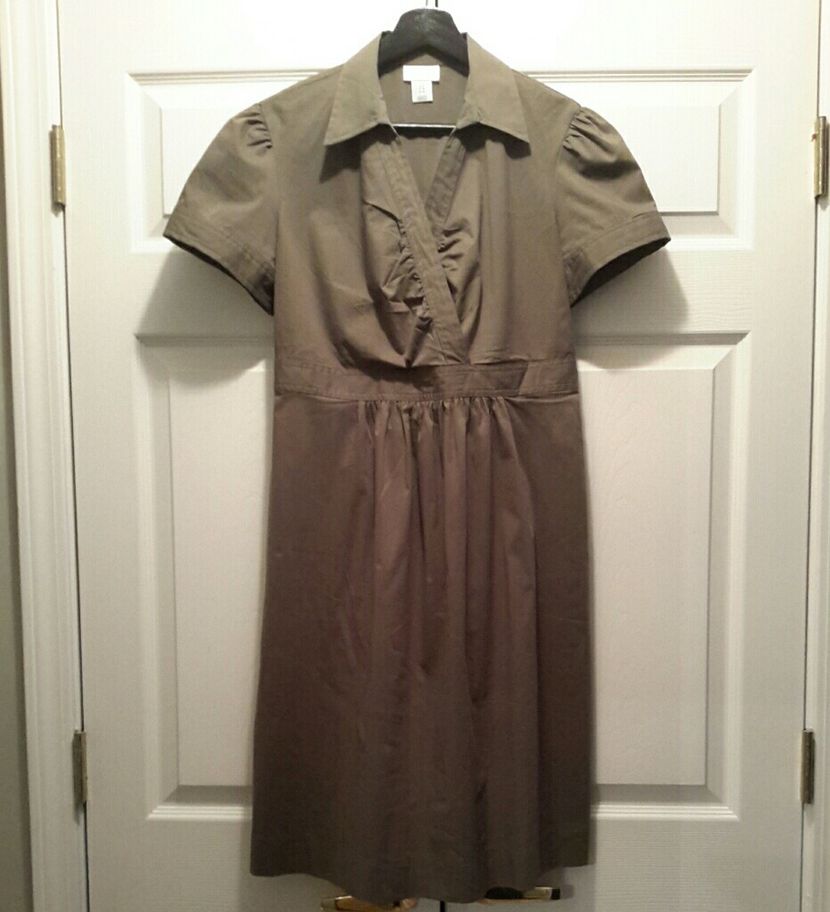 Motherhood Maternity Collar Dress (Army Green)K-16